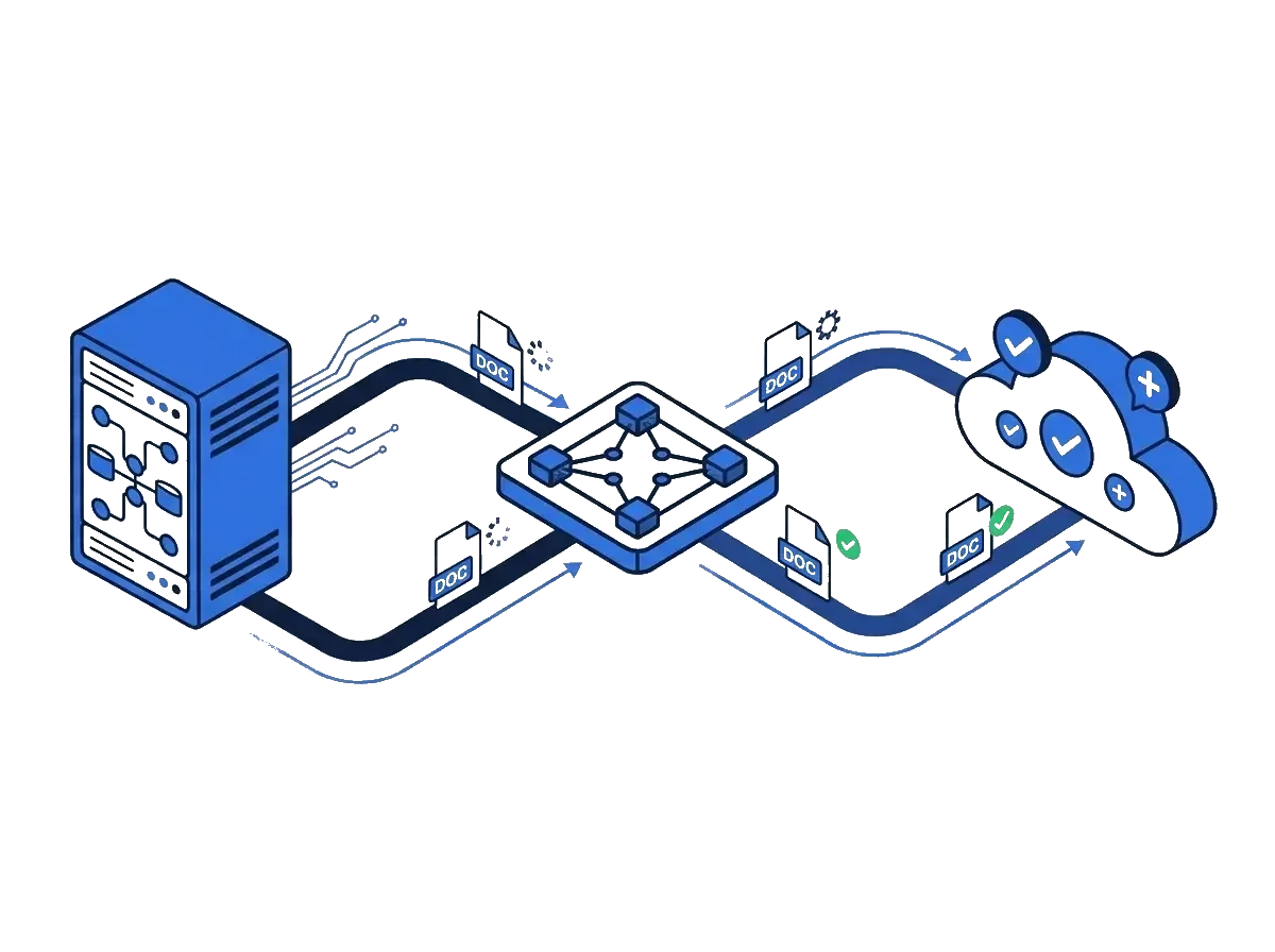 Illustration hub facturation électronique entre ERP et PDP